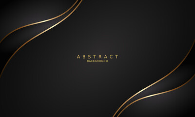 dark black luxury premium background and gold line.