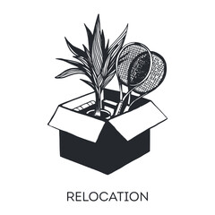  relocation vector illustration