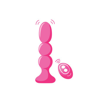 Electronic device for woman pleasure. Vibrator with remote controller. Vibro massage