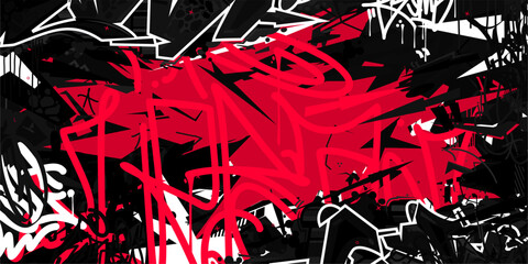 Abstract Urban Street Art Graffiti Style Vector Illustration Template Background Art - obrazy, fototapety, plakaty