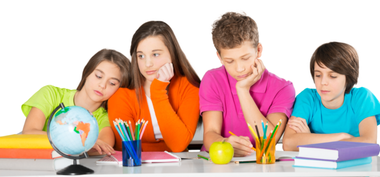 Bored School Children in the Classroom