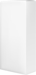 White cardboard box. Png design