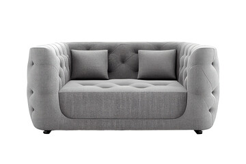 Modern gray sofa  isolated on background