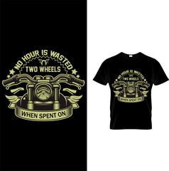 Vector t-shirt design with motorcycle legend riders.