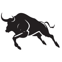 Vector bull design on white background. Wild Animals. Easy editable vector illustration.