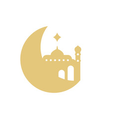 Mosque Moon Vector