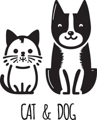 Creative logo design Dog and Cat vector template