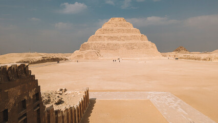 Saqqara Pyramids Complex Panorama View