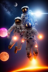 Obraz na płótnie Canvas astronauts in space