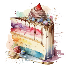 slice of cake with cream