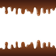 melted chocolate dripping Seamless pattern background