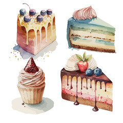 set of cakes