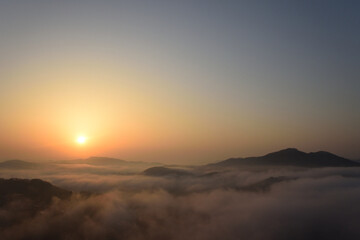 Sea of clouds in early morning
