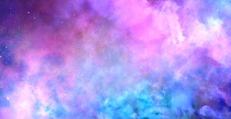 宇宙, ファンタジーな背景, カラフルな星空, ネオンカラー © AMONT