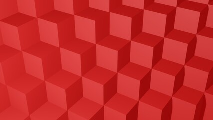 3d red cube with rythm background