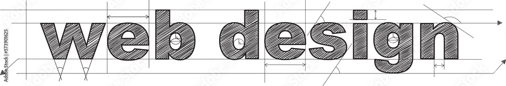 Poster web design black draft text on transparent background