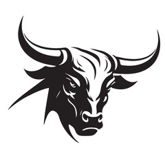 Vector bull design on white background. Wild Animals. Easy editable vector illustration.