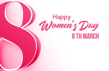 International Women's Day.elegant lettering banner. Invitations for the International Women's Day, March 8 with calligraphic text 
