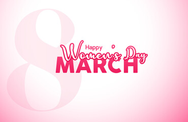 International Women's Day.elegant lettering banner. Invitations for the International Women's Day, March 8 with calligraphic text 
