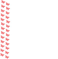 Mariposas rosas en fila. Icono vector