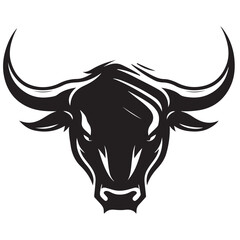 Vector bull design on white background. Wild Animals. Easy editable vector illustration.