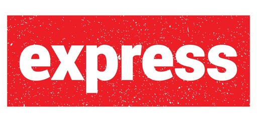express text written on red stamp sign.