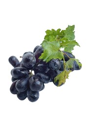 Fresh grapes isolated white background
