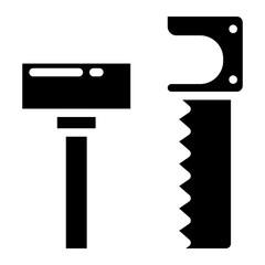 saw and hammer glyph 