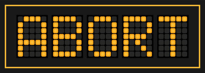 Fototapeta premium Orange color led banner in word abort on black background