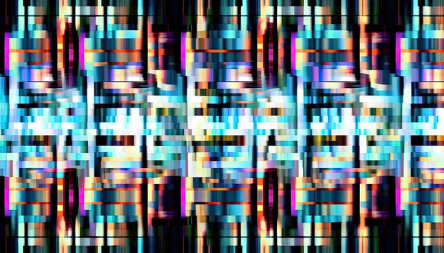  a multicolored image of a wall with a pattern of squares and rectangles in the middle of the image, with a black background.  generative ai