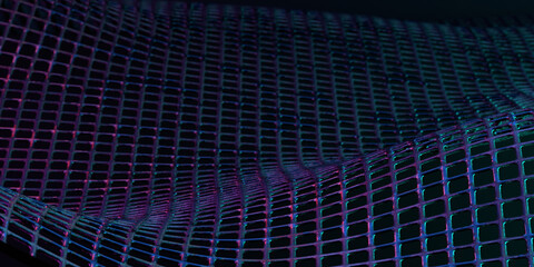 Futuristic abstract background with glowing particles. 3d rendering,