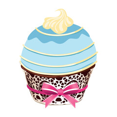 Cupcake icon vector image with white background