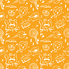 Grunge Graffiti Art Seamless Pattern