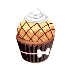 Cupcake icon vector image with white background