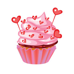 Cupcake icon vector image with white background