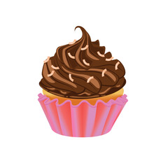 Cupcake icon vector image with white background