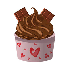 Cupcake icon vector image with white background