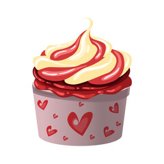 Cupcake icon vector image with white background