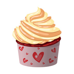 Cupcake icon vector image with white background