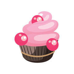 Cupcake icon vector image with white background