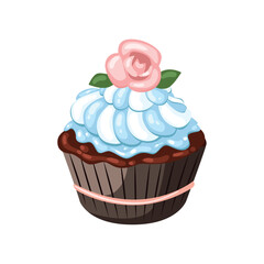 Cupcake icon vector image with white background