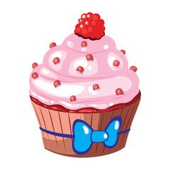 Cupcake icon vector image with white background