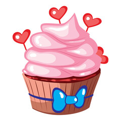 Cupcake icon vector image with white background