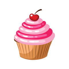 Cupcake icon vector image with white background
