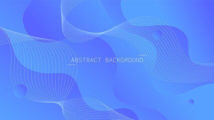 Modern Abstract Background Wave Lines Fluid Liquid Motion and Blue Gradient Color