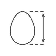 Egg size line outline icon