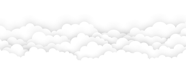 Abstract background with paper cut clouds background. Sky concept.Vector illustration