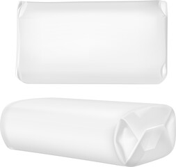 White soap and food packaging. PNG on transparent background