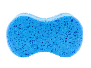 blue sponge isolated on white