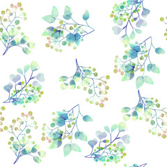 Modern floral seamless pattern. Can be used as textile fabric or wallpaper, cards, invitations, decorative paper or mockup
